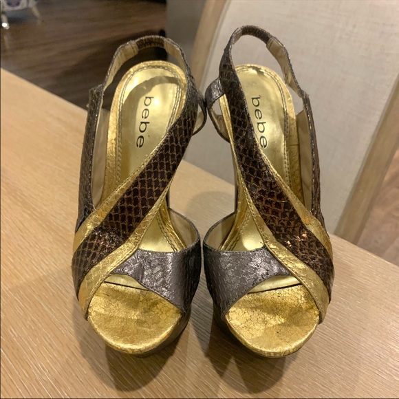 Bebe Snakeskin Heels - Picture 3 of 11